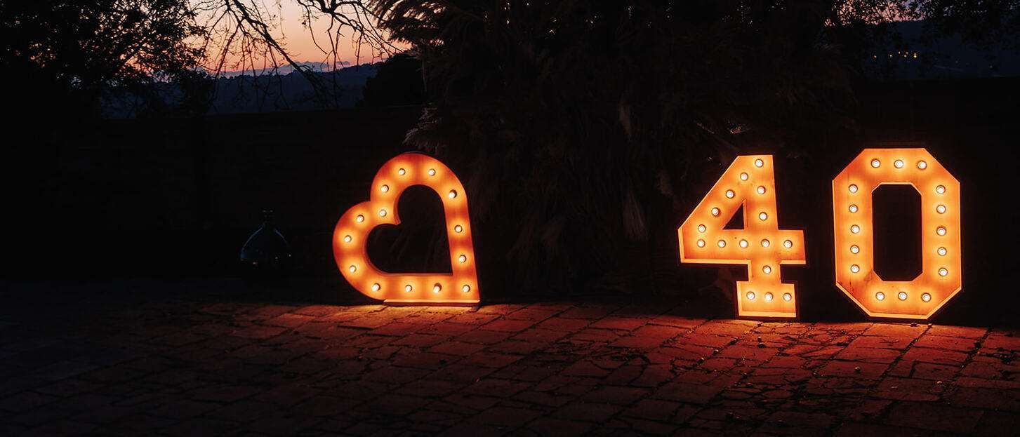 Alquiler de letras luminosas para bodas y eventos Barcelona BCN LETTERS